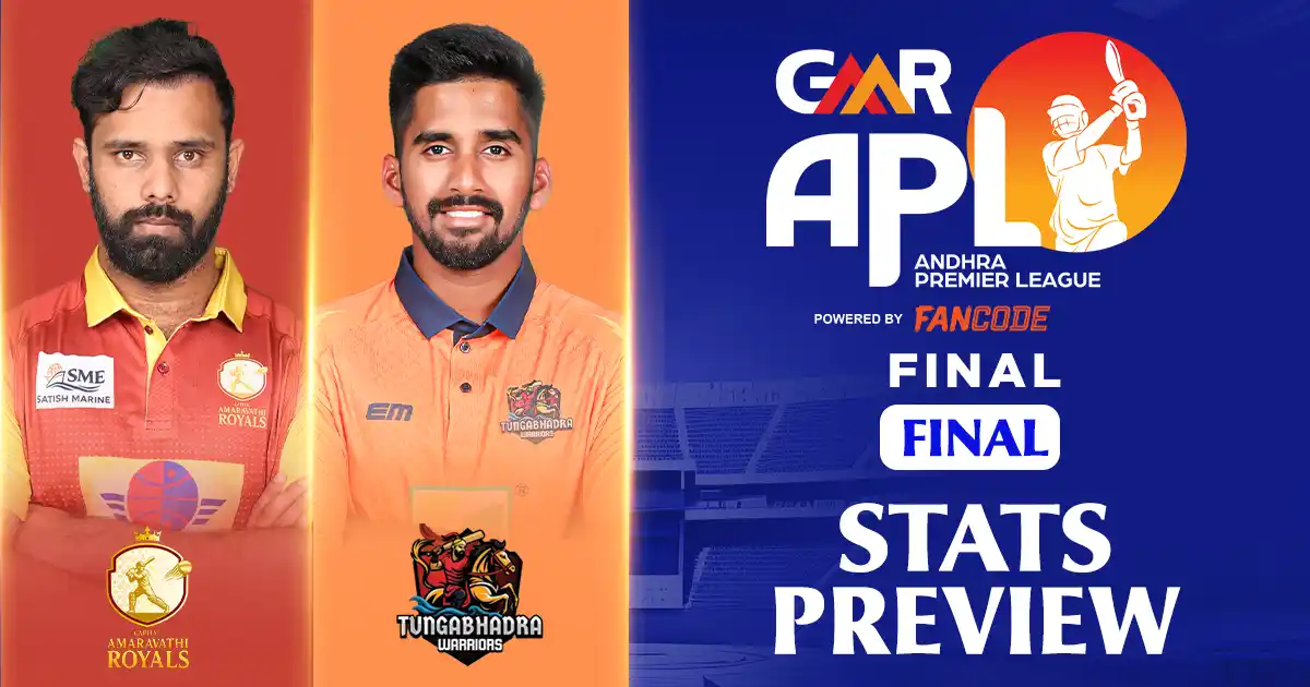 GMR APL 2025: Capital Amaravathi Royals vs Tungabhadra Warriors, Final: Stats Preview